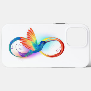 Rainbow Hummingbird with Infinity symbol iPhone 13 Pro Max Case