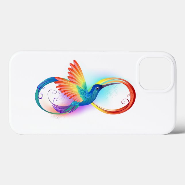 Rainbow Hummingbird with Infinity symbol Case-Mate iPhone Case (Back (Horizontal))