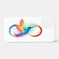 Rainbow Hummingbird with Infinity symbol
