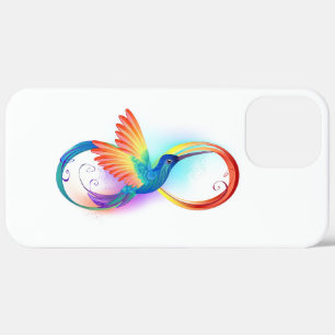 Rainbow Hummingbird with Infinity symbol iPhone 12 Pro Max Case