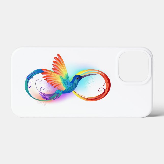 Rainbow Hummingbird with Infinity symbol Case-Mate iPhone Case (Back (Horizontal))