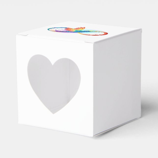 Rainbow Hummingbird with Infinity symbol Favour Box (Front Side)