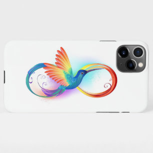Rainbow Hummingbird with Infinity symbol iPhone 11Pro Max Case