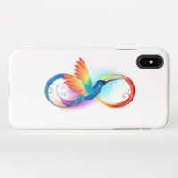 Rainbow Hummingbird with Infinity symbol