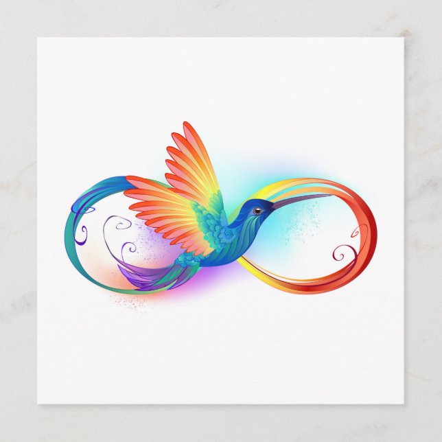 Rainbow Hummingbird with Infinity symbol Programme (Front)