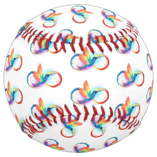 Rainbow Hummingbird with Infinity symbol Softball