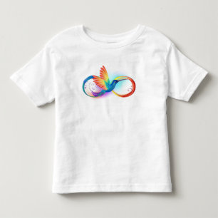 Rainbow Hummingbird with Infinity symbol Toddler T-Shirt