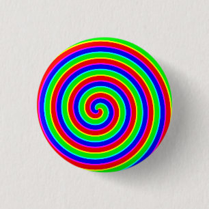 Rainbow Hypnotic Wheel 3 Cm Round Badge