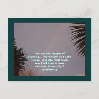 Rainbow, I am not the master of anything...I m... Postcard