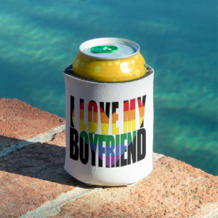 Rainbow I Love My Boyfriend Can Cooler