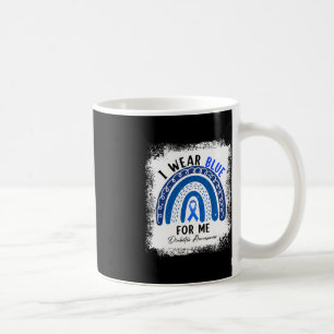 Rainbow I Wear Blue Ribbon For Me T1D Diabetes Awa Coffee Mug