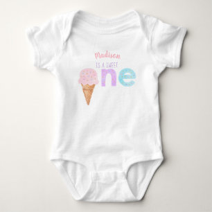 Rainbow Ice Cream First Birthday Baby Bodysuit