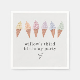 Rainbow Icecream Napkin