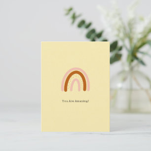 Rainbow Illustration You Are Amazing Quote Card