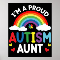 Rainbow I'm A Proud Autism Aunt Autism Awareness