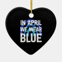 Rainbow In April We Wear Blue Autism Awareness