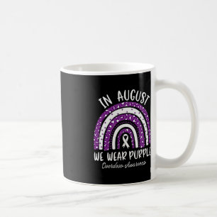 Rainbow In August We Wear Purple Overdose Awarenes Coffee Mug