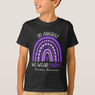 Rainbow In August We Wear Purple Overdose Awarenes T-Shirt