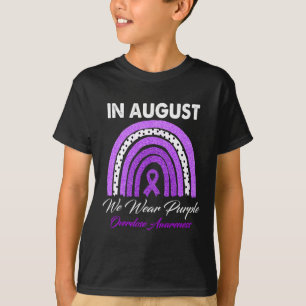 Rainbow In August We Wear Purple Overdose Awarenes T-Shirt