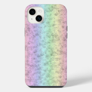 Rainbow in Elephant Skin Leather Optik iPhone 14 Plus Case