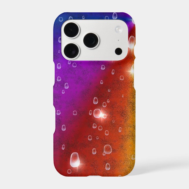 Rainbow in Elephant Skin Leather Optik , Raindrops (Back)