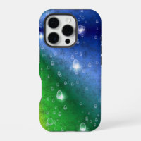 Rainbow in Elephant Skin Leather Optik & Raindrops