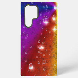 Rainbow in Elephant Skin Leather Optik , Raindrops Samsung Galaxy Case