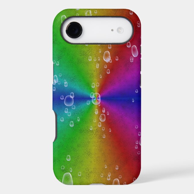 Rainbow in elephant skin leather optik with drops (Back)