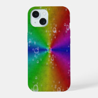 Rainbow in elephant skin leather optik with drops