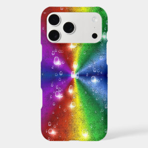 rainbow in elephant skin leatheroptik & raindrops