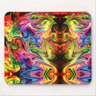 Rainbow in fractal chaos mouse mat