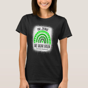Rainbow In June We Wear Green Scoliosis Awareness T-Shirt