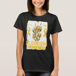 Rainbow In June We Wear Yellow Albinism Awareness  T-Shirt
