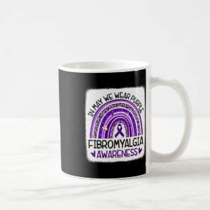 Rainbow In May We Wear Purple Fibromyalgia Awarene Coffee Mug
