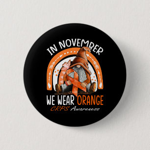 Rainbow In November We Wear Orange CRPS Awareness 6 Cm Round Badge