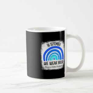 Rainbow In September We Wear Blue Alopecia Areata Coffee Mug