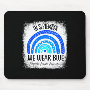 Rainbow In September We Wear Blue Alopecia Areata  Mouse Mat