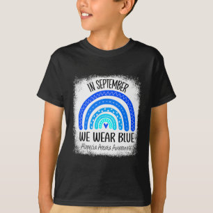 Rainbow In September We Wear Blue Alopecia Areata  T-Shirt