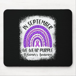 Rainbow In September We Wear Purple Alzheimer's Aw Mouse Mat