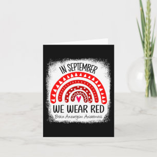 Rainbow In September We Wear Red Brain Aneurysm Aw Card