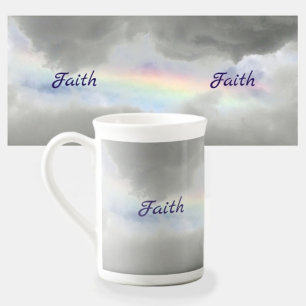 Rainbow in Storm Clouds Beautiful Photographic Bone China Mug