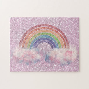 Rainbow in the Cloud Abstract Jigsaw Puzzle