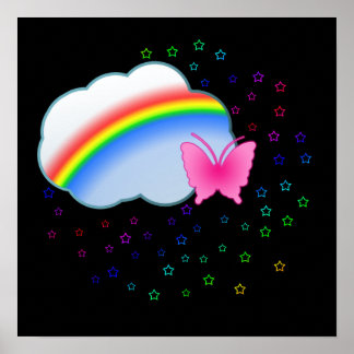 Rainbow in the Clouds Poster