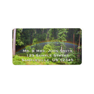Rainbow in the Forest Label