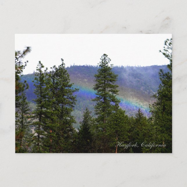 Rainbow in the mountains... postcard (Front)