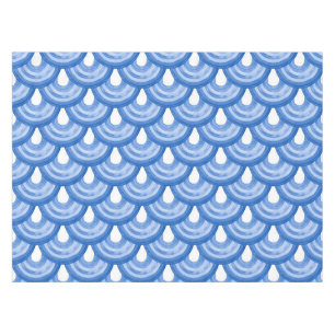Rainbow in watercolor - blue pattern tablecloth