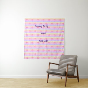Rainbow Infant Baby Bird Learning To Fly Colourful Tapestry