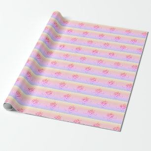 Rainbow Infant Baby Bird Learning To Fly Wrapping Paper