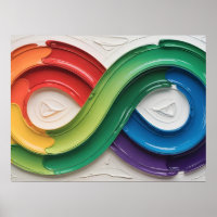 Rainbow Infinity Autism Symbol Abstract Art