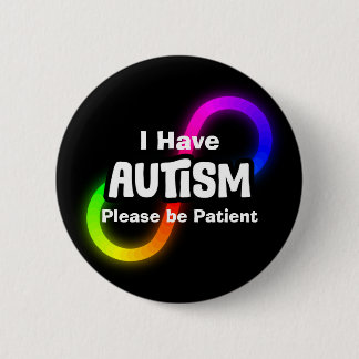 Rainbow Infinity Knot Autism Awareness 6 Cm Round Badge